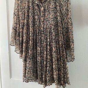 Free people love ya floral mini dress